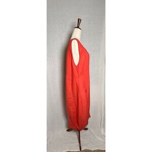 Rosemarine Made In Italy tomato red Linen Dress
Size XL